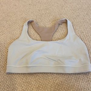 White Lulu Sports Bra